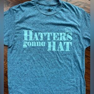 Disney Parks Hatters Gonna Hat Tee Teal Heather Size M